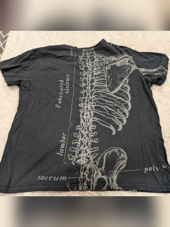 Iron Fist Skeletal Sternum Shirt Sz M - Picture 3 of 7